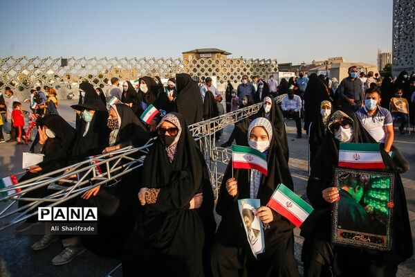 جشن پیروزی ابراهیم رئیسی در انتخابات ریاست جمهوری