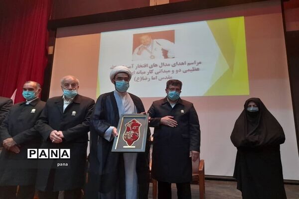 حضور خادمان و حاملان پرچم متبرک امام رضا(ع) در شهرستان میانه