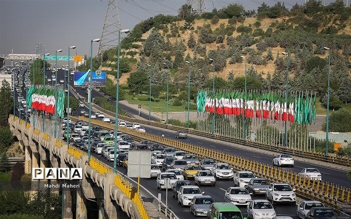 ترافیک سنگین صبحگاهی در معابر اصلی و بزرگراهی پایتخت