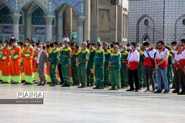 آیین «عهد سربازی» در مسجد مقدس جمکران