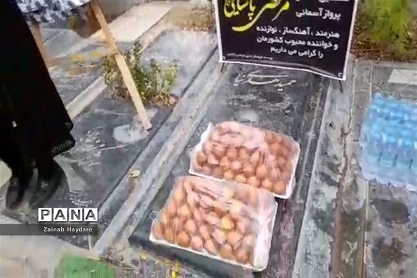 هفتمین سالگرد فوت مرتضی پاشایی در بهشت زهرا تهران