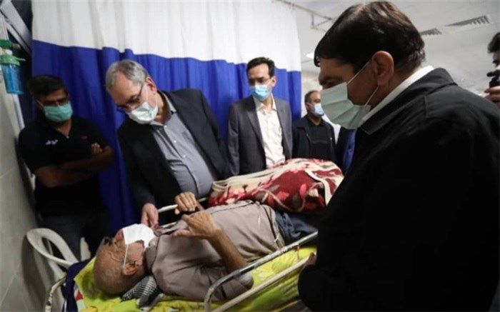 عیادت مخبر از مصدومان زلزله‌ هرمزگان 