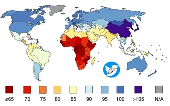 رتبه آی‌کیوی ایرانی‌ها در جهان