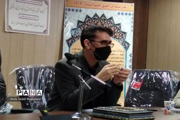 جلسه هماهنگی پایلوت کشوری مانور زلزله در دبیرستان بدری برهانی  منطقه ۸ تهران
