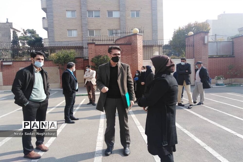 جلسه هماهنگی پایلوت کشوری مانور زلزله در دبیرستان بدری برهانی  منطقه ۸ تهران