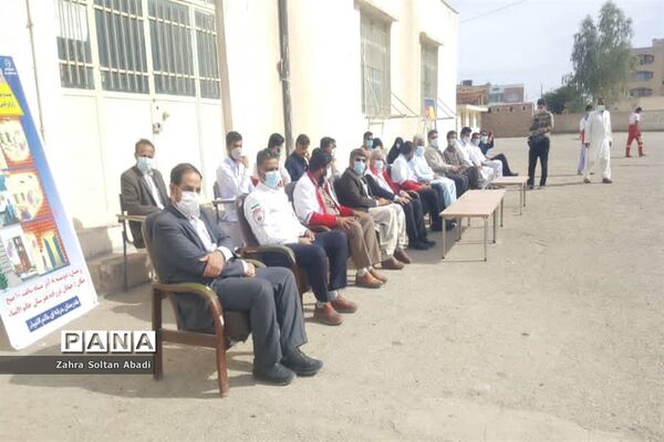 مانور سراسری زلزله در هنرستان خاتم الانبیا ایرانشهر