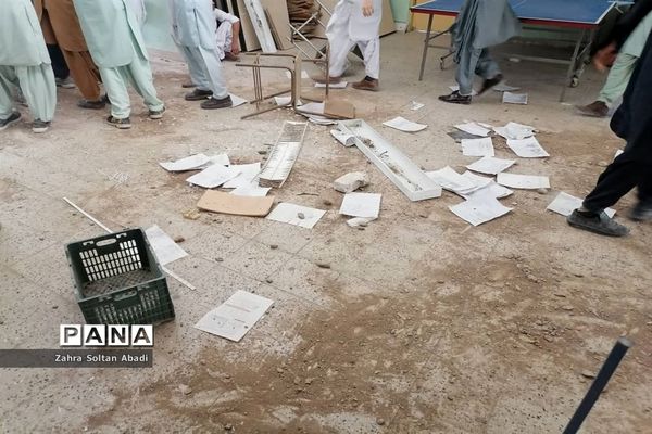 مانور سراسری زلزله در هنرستان خاتم الانبیا ایرانشهر