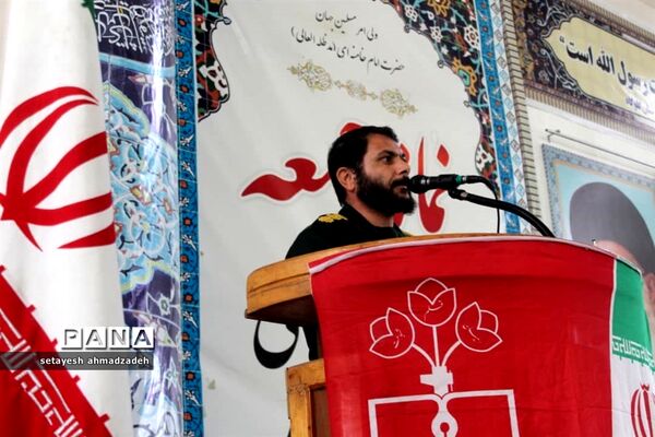 اجتماع بسیجیان در نماز جمعه شهرستان گلوگاه