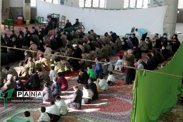 اجتماع بسیجیان در نماز جمعه شهرستان گلوگاه