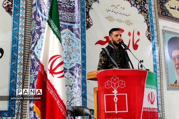 اجتماع بسیجیان در نماز جمعه شهرستان گلوگاه
