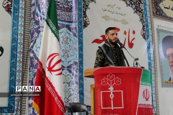 اجتماع بسیجیان در نماز جمعه شهرستان گلوگاه