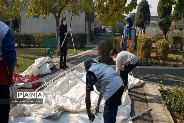 بیست و سومین مانور سراسری زلزله در دبستان جهاد منطقه ۱۷