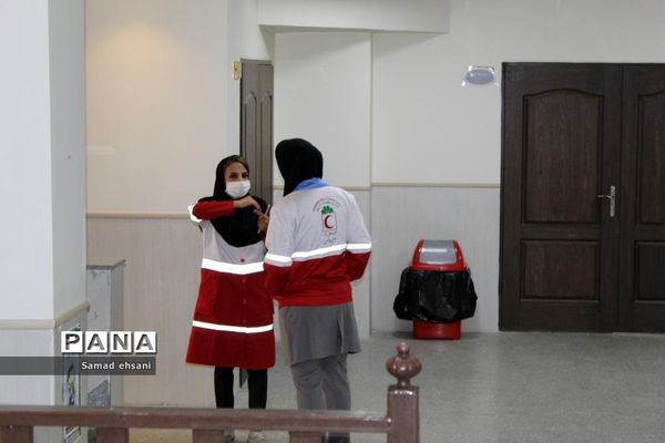 مانور سراسری زلزله در مدرسه دخترانه مصلی نژاد شهر یاسوج