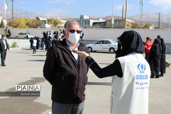 مانور سراسری زلزله در مدرسه دخترانه مصلی نژاد شهر یاسوج