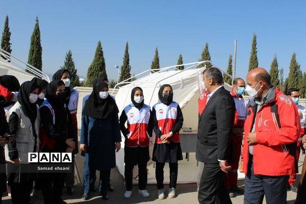 مانور سراسری زلزله در مدرسه دخترانه مصلی نژاد شهر یاسوج