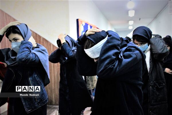 بیست و سومین مانور زلزله و ایمنی در مدارس منطقه ۲ تهران