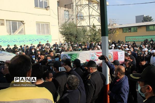 مراسم تشییع شهید راه نظم و امنیت در شهرستان اسللمشهر