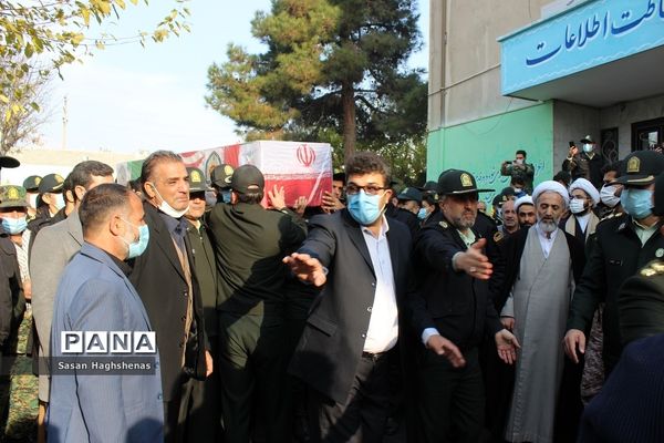 مراسم تشییع شهید راه نظم و امنیت در شهرستان اسللمشهر