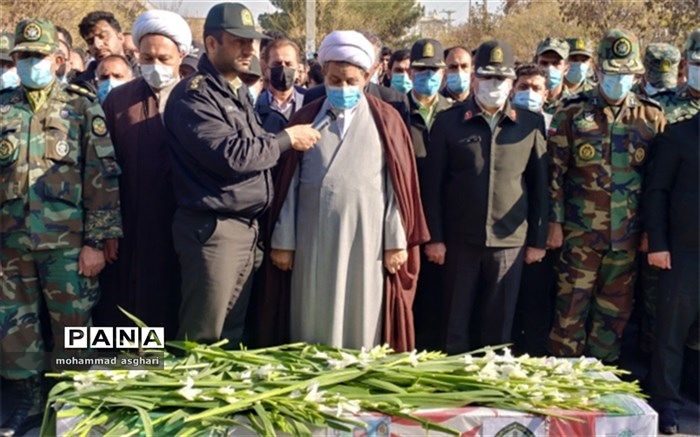 پیکر مطهر شهید امین سعیدی در امام‌زاده عماد رباط‌کریم آرام گرفت