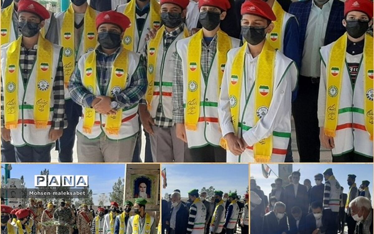 مزار شهید سلطان پناه توسط دانش‌آموزان پیشتاز عطرافشانی شد