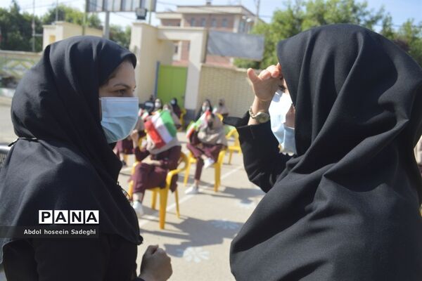 مراسم هفته پژوهش در دبیرستان شاهد شهیده سهام خیام بوشهر