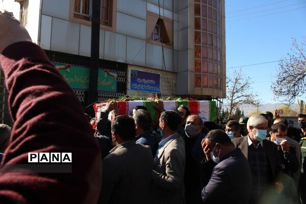 مراسم  وداع فرهنگیان با پیکر معاون فقید نهضت سواد‌آموزی کهگیلویه و بویراحمد
