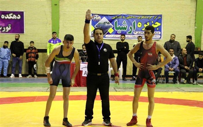 ناحیه یک رشت قهرمان کشتی فرنگی نوجوانان گیلان