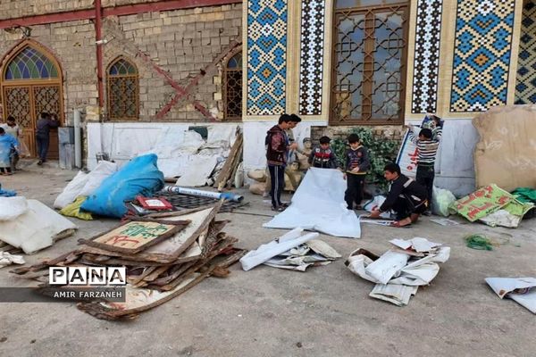 مشارکت نوجوانان در آماده‌سازی نمایشگاه ایام فاطمیه