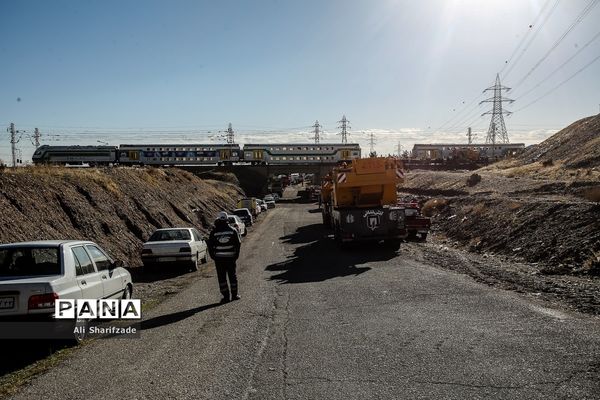 حادثه برخورد دو دستگاه قطار مترو کرج - تهران