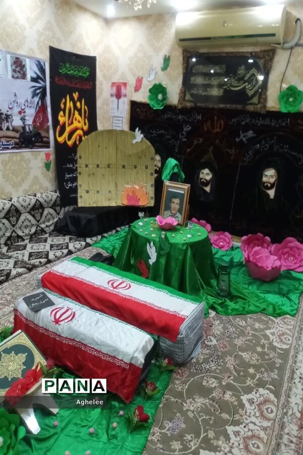 طرح لاله‌های روشن یادواره شهدای شادگان در منزل شهیدان والامقام