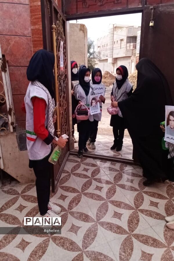 طرح لاله‌های روشن یادواره شهدای شادگان در منزل شهیدان والامقام