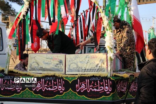 مراسم باشکوه استقبال از پیکر پاک شهیدگمنام هشت سال دفاع مقدس باحضور مردم شهید پرور آران و بیدگل