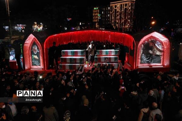 مراسم باشکوه استقبال از پیکر پاک شهیدگمنام هشت سال دفاع مقدس باحضور مردم شهید پرور کاشان