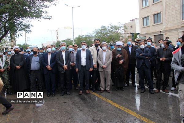 استقبال از پیکر شهیدان گمنام در بوشهر