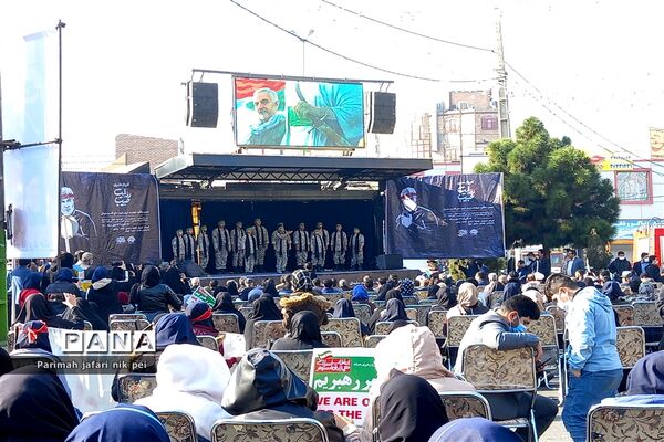 مراسم کاروان هنری‌روایت حبیب در شهرستان قرچک