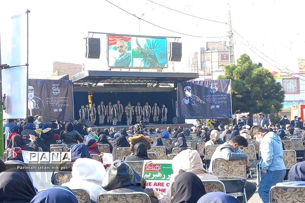 مراسم کاروان هنری‌روایت حبیب در شهرستان قرچک