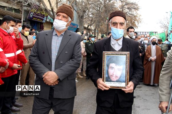 تشییع  پیکر دو شهید جاوید الاثرهشت سال دفاع مقدس در بجنورد
