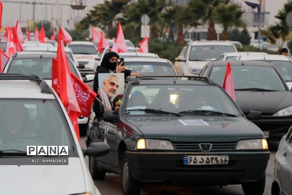 کاروان خودرویی به مناسبت سالگرد شهادت سردار سلیمانی در قم