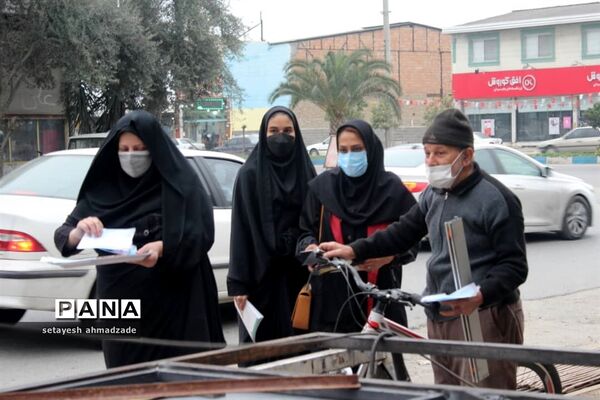 ایستگاه صلواتی اهدای بسته‌های بهداشتی در گلوگاه