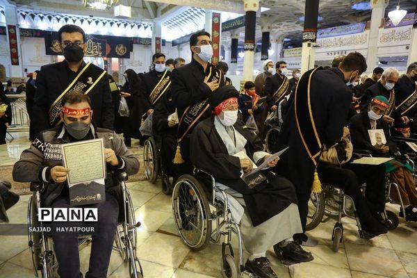 زیارت حضرت معصومه(س) به نیابت از حاج قاسم توسط 40 بیمار قطع نخاعی