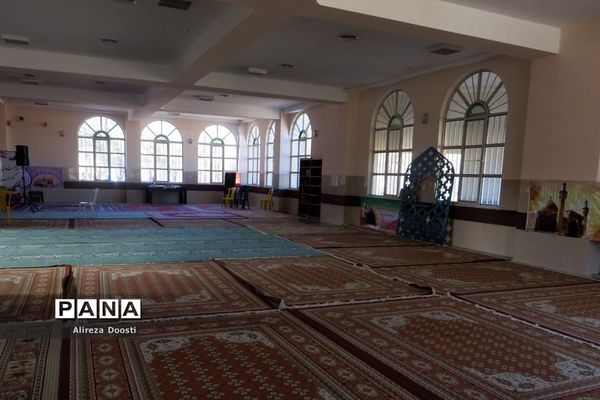 فضای زمستانی اردوگاه شهید آیت اله دستغیب در شیراز