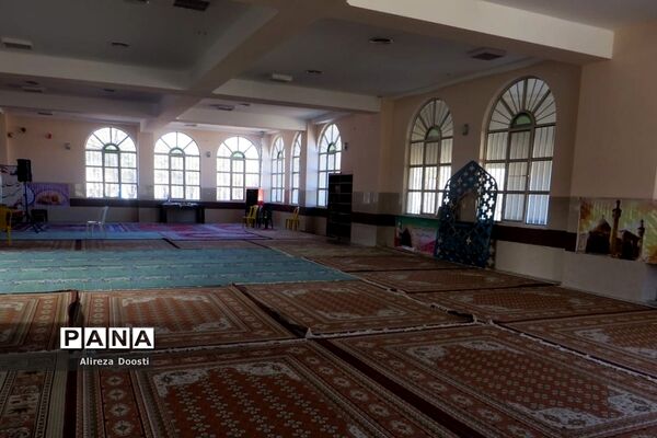فضای زمستانی اردوگاه شهید آیت اله دستغیب در شیراز