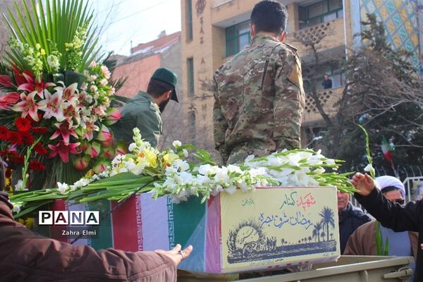استقبال از پیکرهای مطهر سه شهید گمنام در تبریز