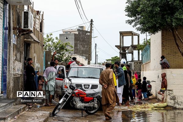سیل در شهر کنارک استان سیستان و بلوچستان