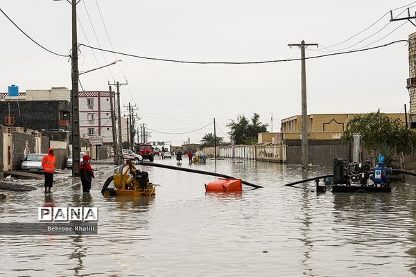 سیل در شهر کنارک استان سیستان و بلوچستان
