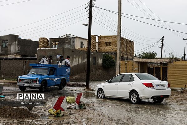 سیل در شهر کنارک استان سیستان و بلوچستان