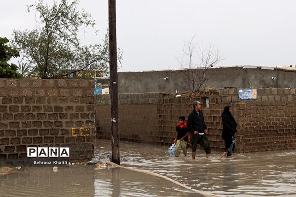 سیل در شهر کنارک استان سیستان و بلوچستان