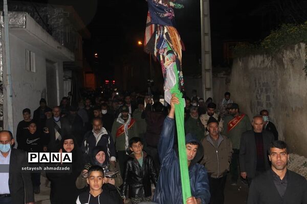 مراسم وداع با شهدای گمنام در روستای تیله نو گلوگاه
