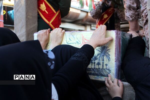 مراسم وداع با شهدای گمنام در شهرستان گلوگاه