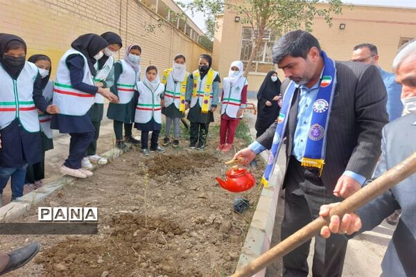 کاشتن نهال در روز درختکاری در مدارس حمیدیه